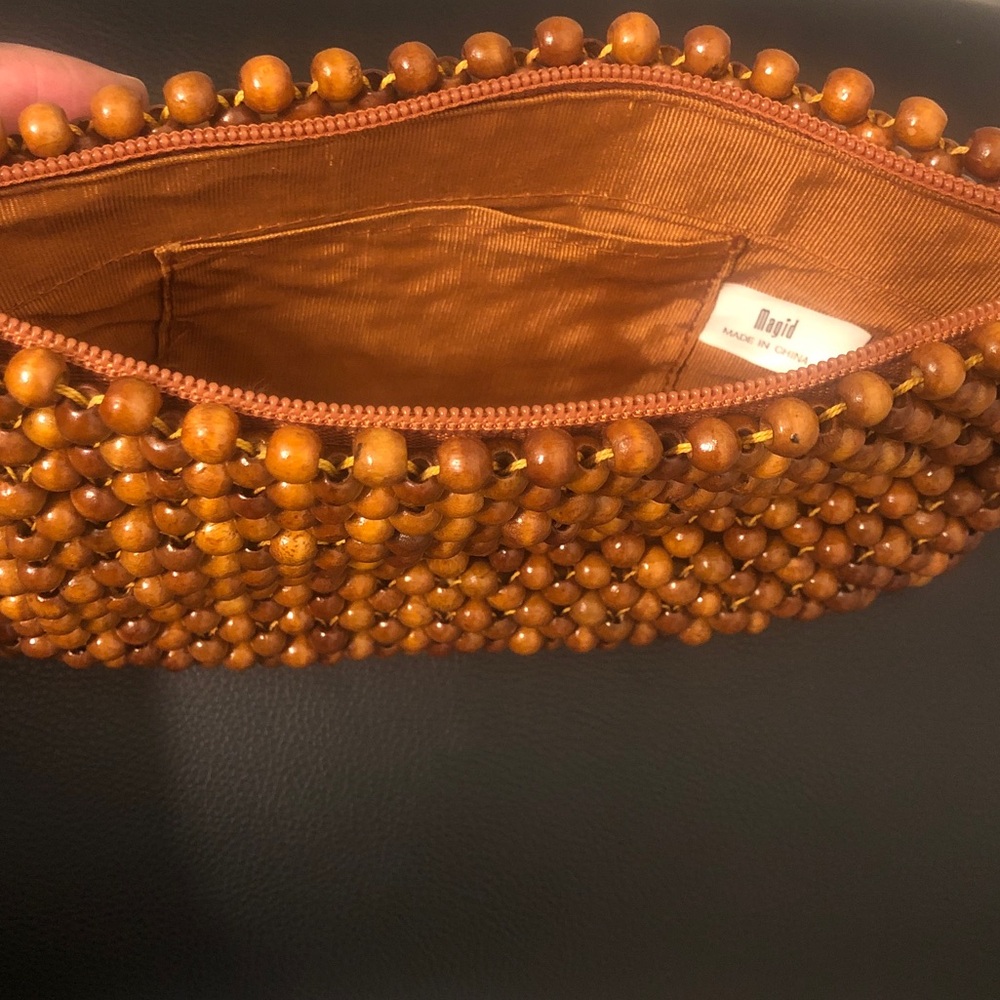 Magid Wooden Bead Evening Bag